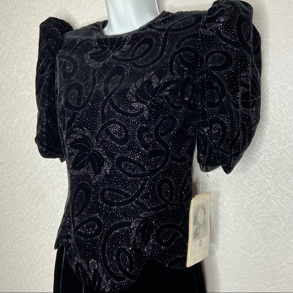 Vintage McClintock Glitter Velvet Dress - Picture 4 of 13